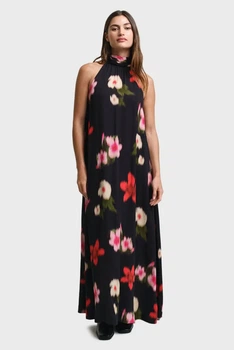 Жіноча чорна сукня з візерунком FLORAL PRINT HALTERNECK Gant 34 4503359