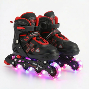 Дитячі розсувні ролики SP-Sport Skates 0014 розмір 35-38 Black-Red