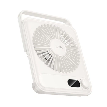 Вентилятор HOCO HX607 slim desktop fan, 100 Levels, 3200rpm, 50dB, 2000mAh, 10h, white