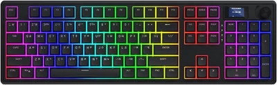Клавіатура бездротова Hator Skyfall 100 PRO Aurum Vanila Silent RGB Wireless/Bluetooth/USB Black (HTK4101UA)