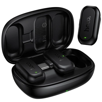 Петличный беспроводной микрофон HOCO L26 Dual-mic Smart AI (Type-C) (Black) (250911)