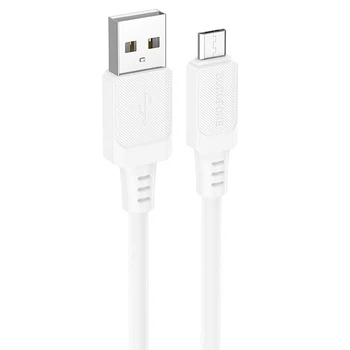 Дата кабель Borofone BX115 Lotto USB to MicroUSB 2.4A (1m) (White) (251349)