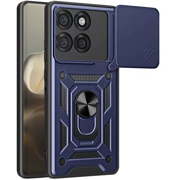 Ударопрочный чехол Ummi Camshield Serge Ring (in box) для Motorola Edge 60 Pro (Синий / Navy) (249355)