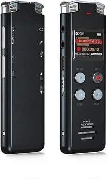 Цифровой диктофон EVISTR 128 ГБ — устройство для записи голоса с функцией шумоподавления Черный - Уценка