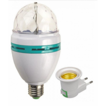 Диско лампа LED lamp Disco Bulb новогодний свет вращающаяся конструкция
