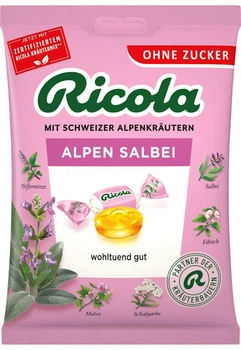 Льодяники Ricola Alpen Salbei з швейцарськими травами з шалфеєм і вітаміном С 75 г