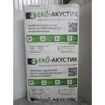 Звукоизоляционная плита Panacoustic ЕКО-Акустик 1200х600х60 мм, 2,88кв.м/уп