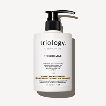 Зміцнювальний шампунь проти ламкості та випадіння волосся Trichomax Triology 500 мл