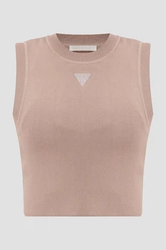 Майка-топ трикотажный Guess XS тауп W4GZ34Z3F40 434340