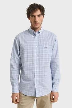 Чоловіча блакитна картата сорочка REG CLASSIC POPLIN CHECK Gant M 3250149