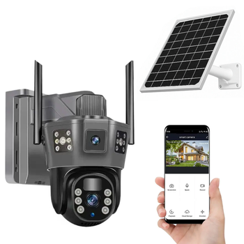 Камера відеоспостереження для дому з сонячною панеллю Wi-Fi 6MP TP-18 (см11911)