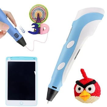 3D ручка с планшетом для рисования от сети и трафаретами 3DPEN-6 (см11851)