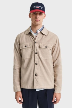 Чоловіча бежева лляна сорочка LINEN OVERSHIRT Gant M 3250030