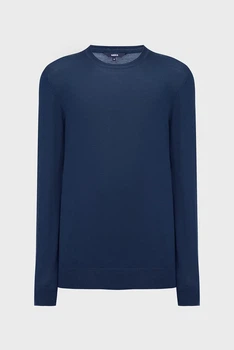 Чоловічий темно-синій вовняний джемпер ARTHUR Basic merino wool sweat Mexx M MF006601443M