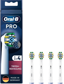 Насадки для електричної зубної щітки Oral-B Pro Tiefenreinigung, 4 шт білі