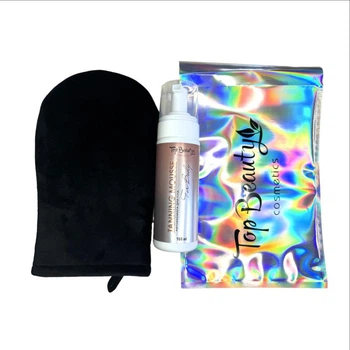 Легкий мусс-автозагар для тела Top Beauty Tanning Mousse For Body 160 мл + Перчатка для нанесения автозагара Top Beauty