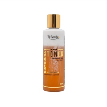 Двофазний тонер для обличчя Top Beauty Kombucha Toner з комбучею та гіалуроновою кислотою 200 мл