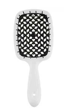 Гребінець для волосся Janeke Superbrush small Білий із чорним