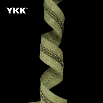 Блискавка ESoft cпіральна ykk 8 хакі рулонна на відріз без бігунка колір 565