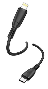 USB Кабель XO NB-Q248A Type-C-Lightning Suluo Series Portable Silicone 27W 3A 0.25m Чорний