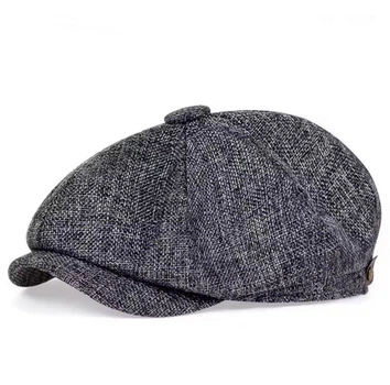 Кепка мужская кепка газетчика уличная кепка Gorras черный меланж весна/осень арт.232
