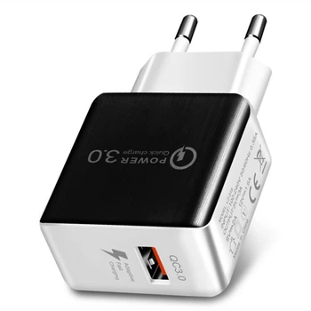 Адаптер быстрой зарядки 18 Вт QC 3.0, 1×USB (BBC55E03ACF6)