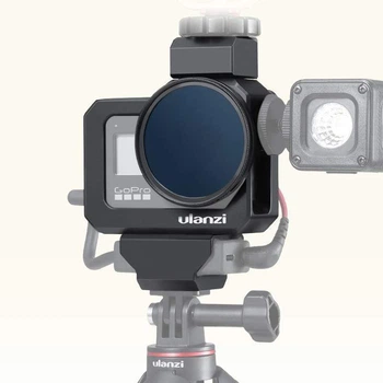 Влог-рамка для GoPro 8 Black, алюмінієва, з холодним башмаком (9A89EAB689BF)