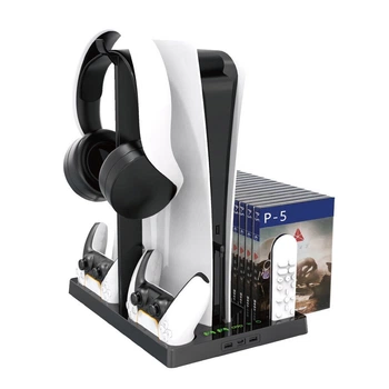 Подставка для PS5 с охлаждением и зарядкой для 2 геймпадов DualSense (77D34B76A54F)