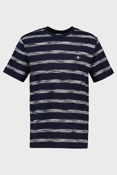 Чоловіча темно-синя футболка у смужку STRIPED SS T-SHIRT Gant S 2003340