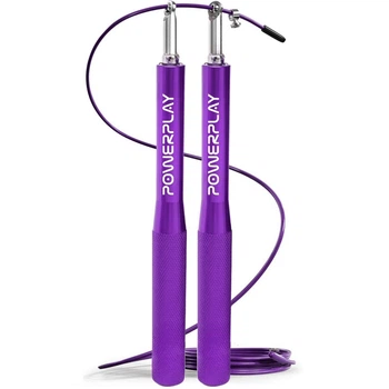 Скакалка швидкісна алюмінієва PowerPlay Elite Jump Rope 4207 фіолетова 3 м (PP_4207_Purple)