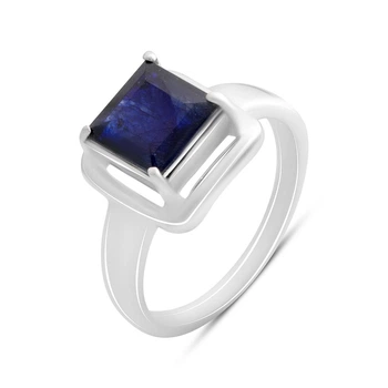 Серебряное кольцо с натуральным сапфиром 3.6ct, вес изделия 4,4 гр (2181125)