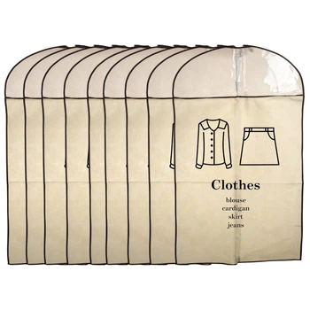 Набір чохлів для одягу Garment Bag для зберігання та перевезення речей на блискавці 10 шт 60 х 100 см