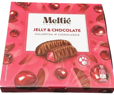 Желейные конфеты Meltie Jelly & Chocolate вишневые в шоколаде 190 г