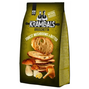 Брускеты Krambals Bruschetta Forest Mushrooms & Butter со вкусом лесных грибов 70 г