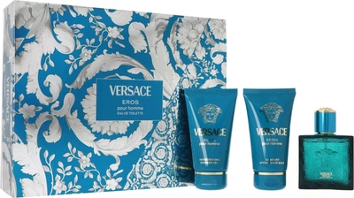 Набір для чоловіків Versace Eros Pour Homme Туалетна вода 50 мл + Гель для душу 50 мл + Бальзам після гоління 50 мл (8011003903061)