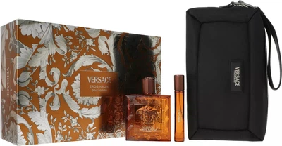 Набір для чоловіків Versace Eros Najim Парфуми 100 мл + Мініатюра Парфуми 10 мл + Чохол (8011003903191)