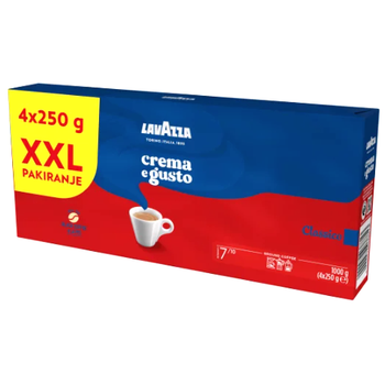 Кава мелена Lavazza Crema E Gusto Classico (4*250г), 1 кг