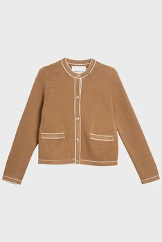 Жіночий кардиган бежевий CONTRAST KNIT Gant S 4805368