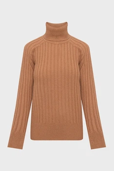 Жіночий коричневий вовняний гольф RIBBED TURTLENECK Gant M 4805397