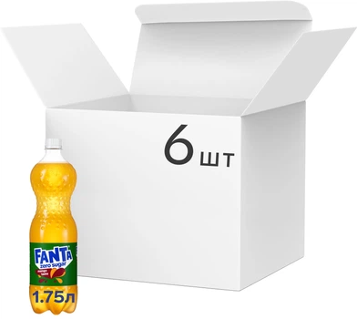 Упаковка безалкогольного напою Fanta Mango Zero 1.75 л х 6 шт (5449000350442)