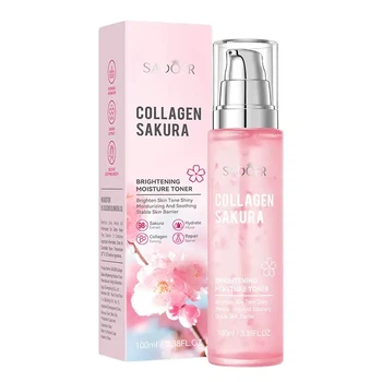 Тонер для обличчя SADOER Collagen Sakura Brightening Moisture Toner, 100 мл (6942349702983)