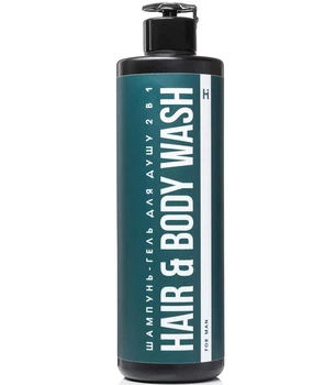 Шампунь гель для душа 2 в 1 Hillary Hair & Wady Wash For Man, 500 мл