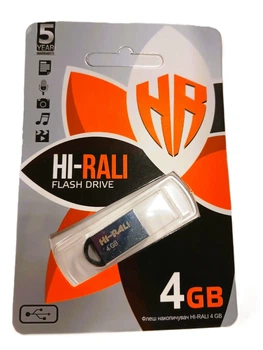 Флешка Hi-Rali 4GB MiniFit металева
