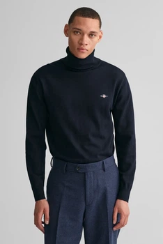 Чоловічий темно-синій гольф CLASSIC COTTON ROLLERNECK Gant XL 8030563