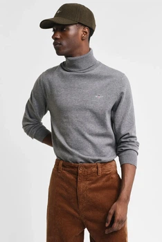 Чоловічий сірий гольф CLASSIC COTTON ROLLERNECK Gant XXL 8030563