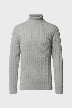 Чоловічий сірий гольф COTTON CABLE TURTLE NECK Gant XXXL 8050607