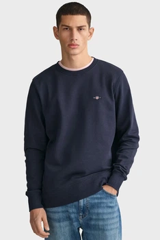 Чоловічий темно-синій світшот REG SHIELD C-NECK Gant S 2006065