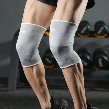 Спортивный бандаж для колен из дышащей эластичной ткани JINGBA grey