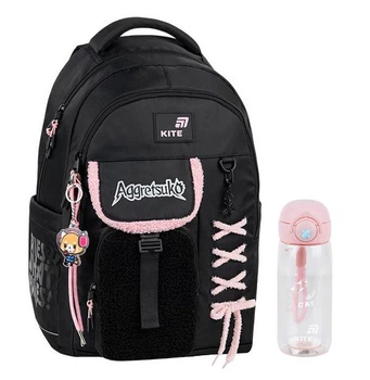 Рюкзак шкільний + пляшка для води Kite Education teens Aggretsuko AR26-2597L