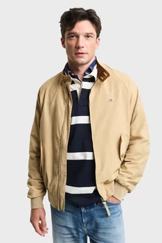 Чоловіча бежева вітрівка COTTON HARRINGTON JACKET Gant L 7006484
